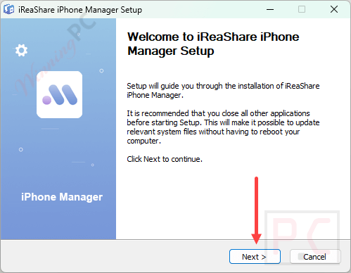 install ireashare iphone manager