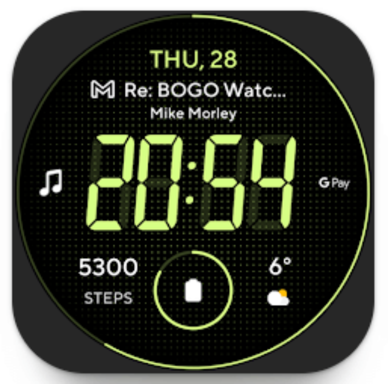 Lean Digital Watch Face