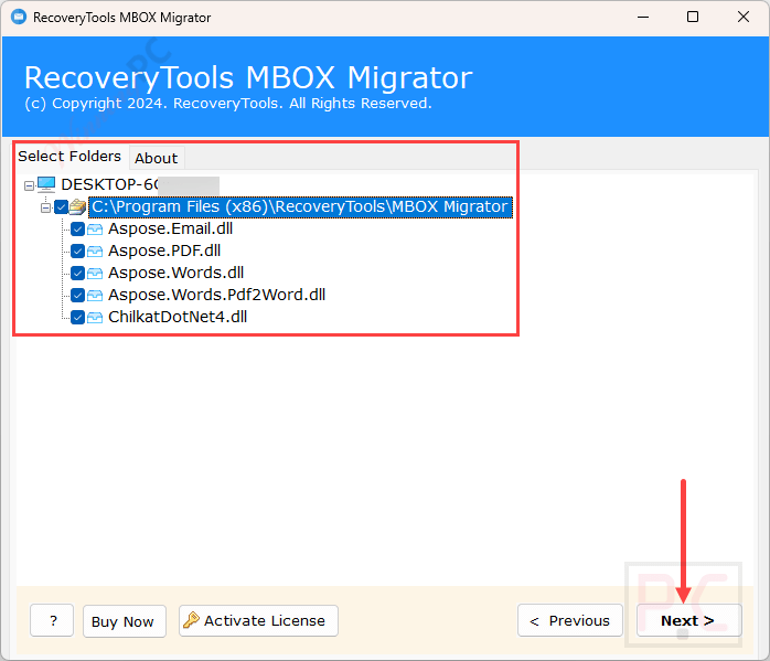 select folders recoverytools mbox migrator select folders recoverytools mbox migrator