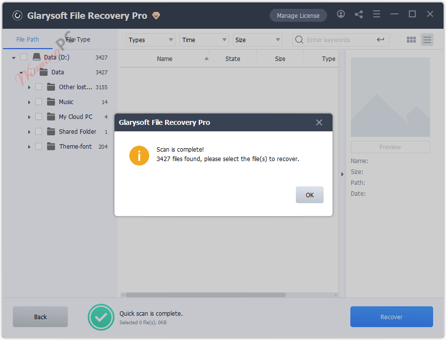 glarysoft file recovery pro scan completed glarysoft file recovery pro scan completed