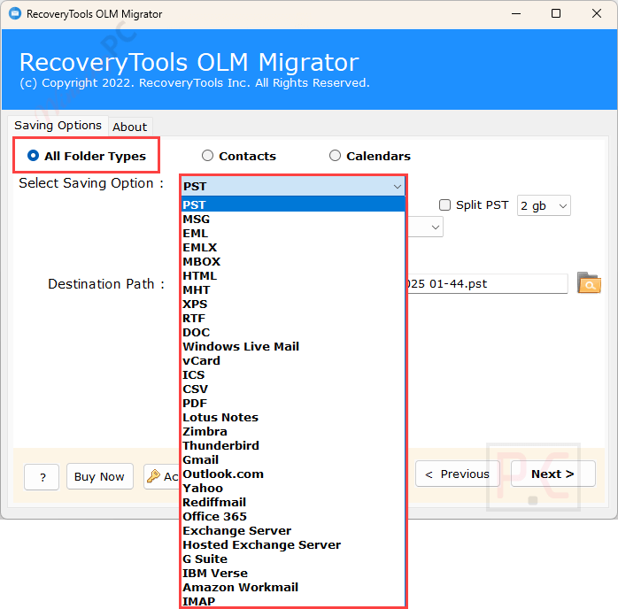 all folder types recoverytools olm migrator all folder types recoverytools olm migrator