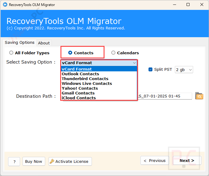 contacts recoverytools olm migrator contacts recoverytools olm migrator