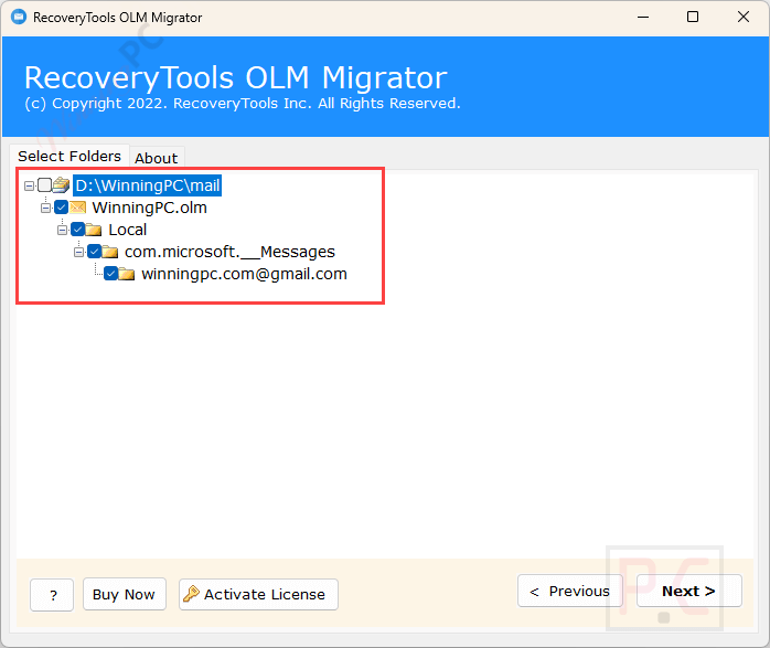 folders recoverytools olm migrator folders recoverytools olm migrator