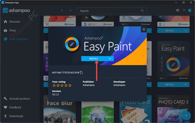 install ashampoo easy paint