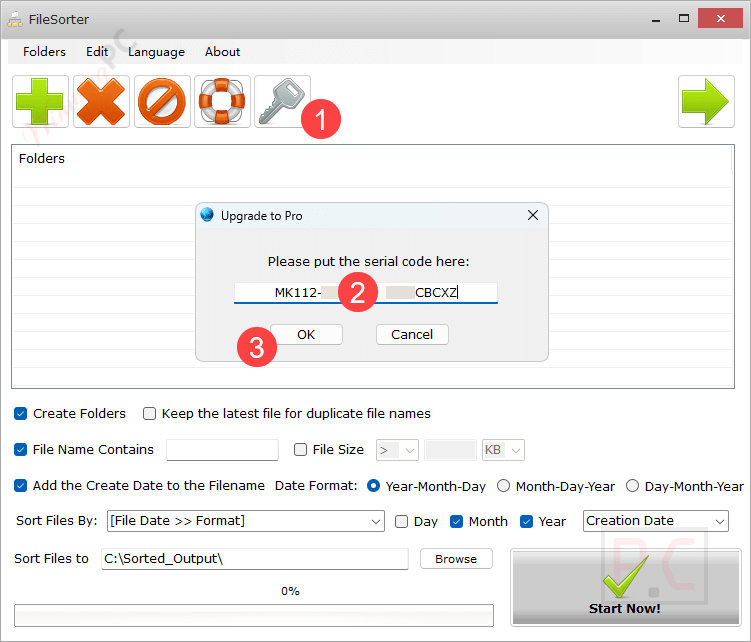 register filesorter pro
