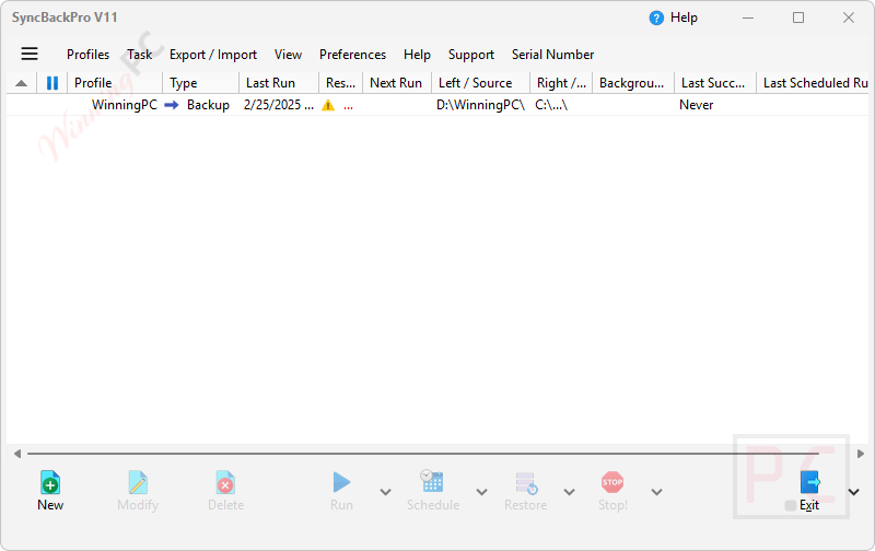 2brightsparks syncbackpro main screenshot 2BrightSparks SyncBackPro