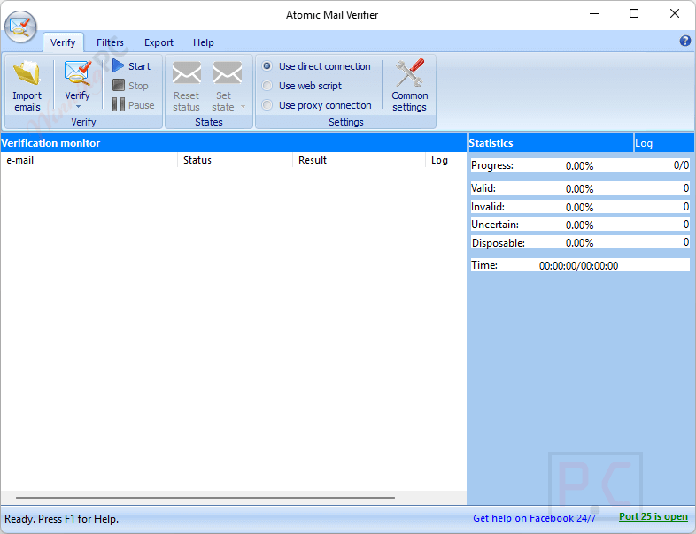 atomic mail verifier main screenshot Atomic Mail Verifier