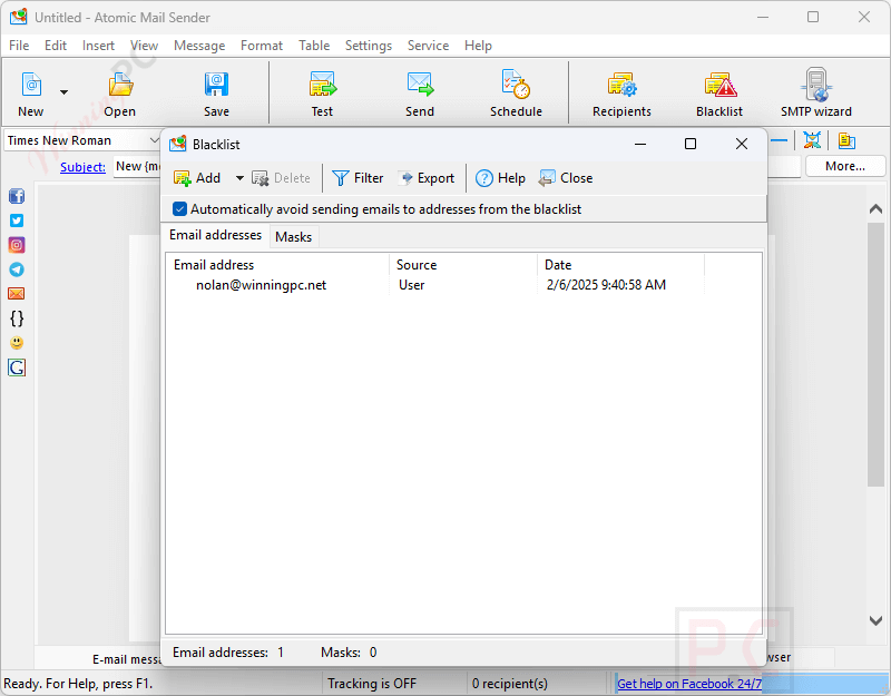 backlist atomic mail sender backlist atomic mail sender
