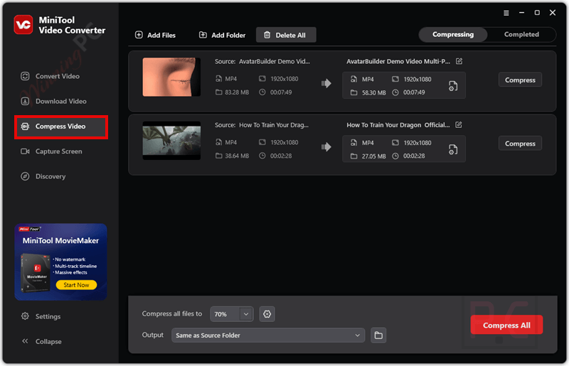 compress video minitool video converter compress video minitool video converter