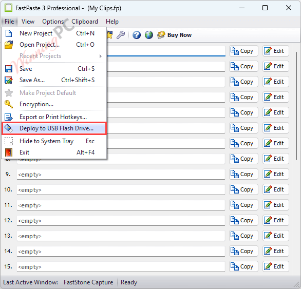 dextronet fastpaste portable version FastPaste Pro Screenshot