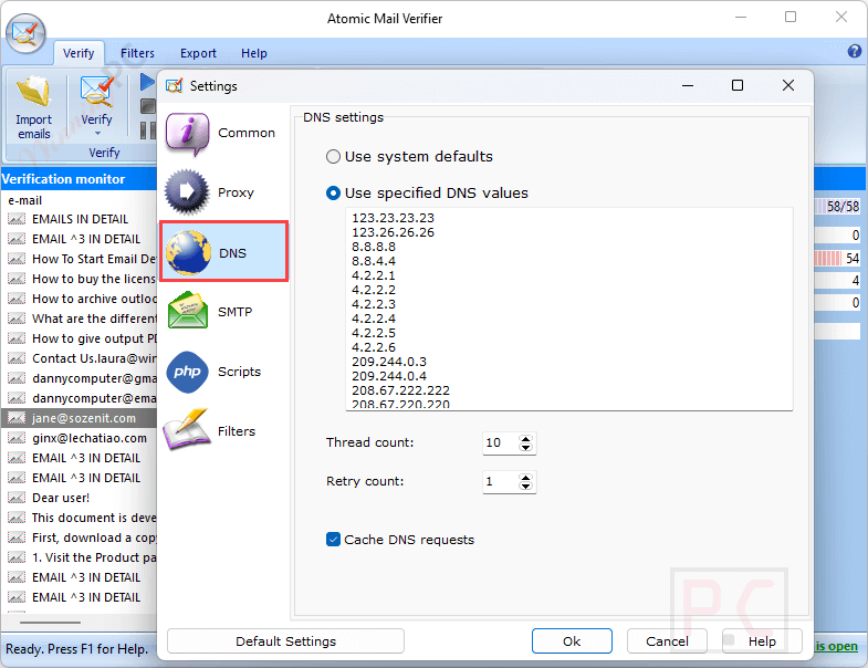 dns atomic mail verifier dns atomic mail verifier