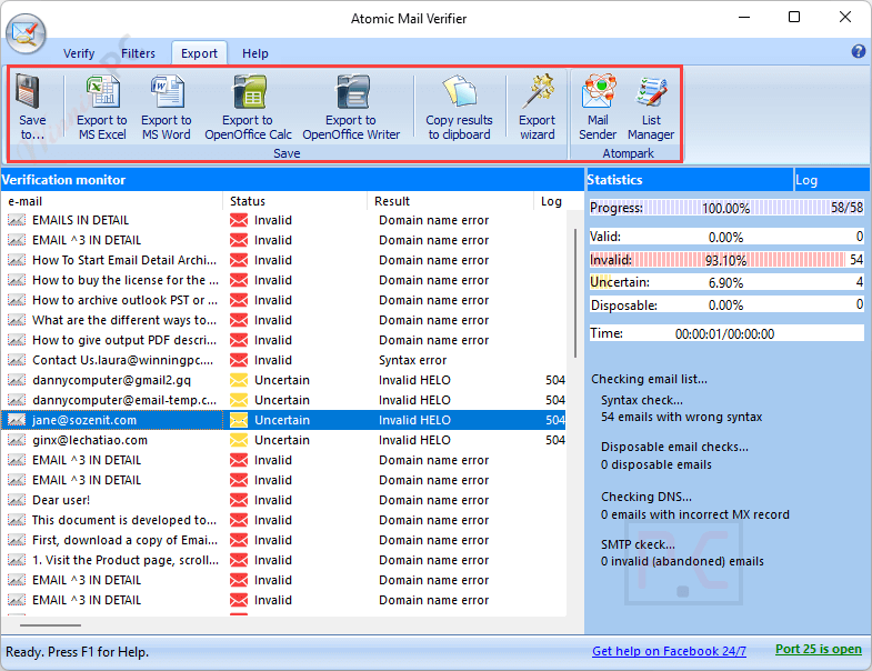 export atomic mail verifier export atomic mail verifier