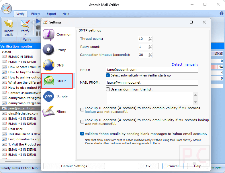 smtp atomic mail verifier smtp atomic mail verifier