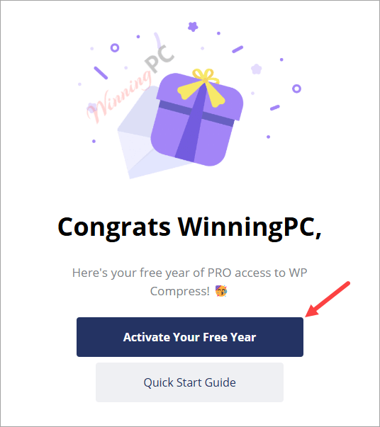 wp compress plugin activate free year
