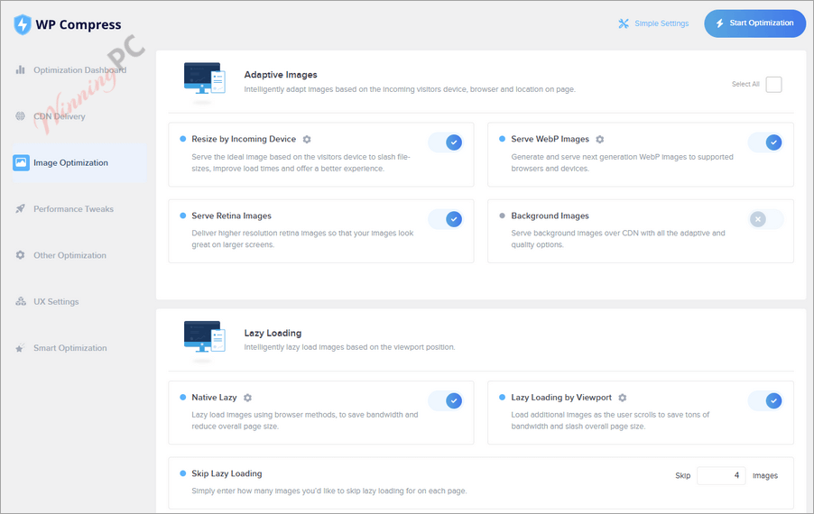 wp compress plugin image optimization
