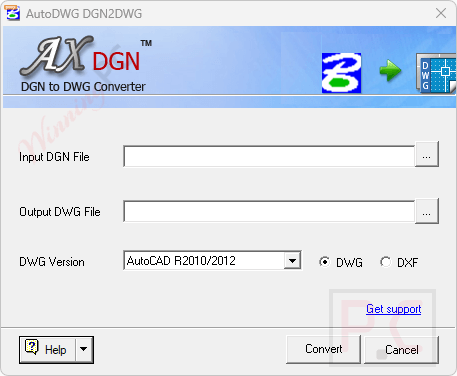 autodwg dgn to dwg converter main screenshot AutoDWG DGN to DWG Converter