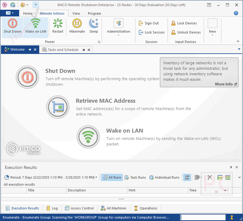 emco remote shutdown main screenshot EMCO Remote Shutdown