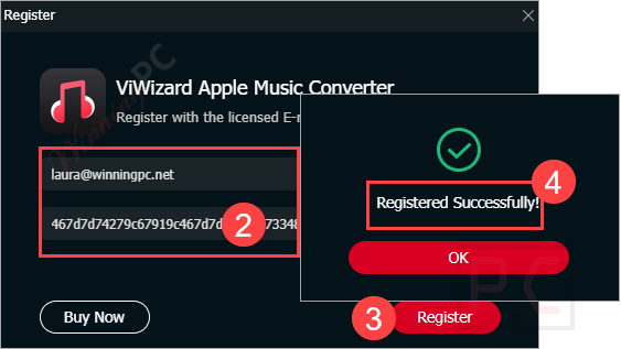 enter code viwizard apple music converter