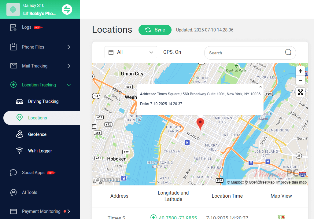 famiguard pro screenshot track location famiguard pro screenshot track location