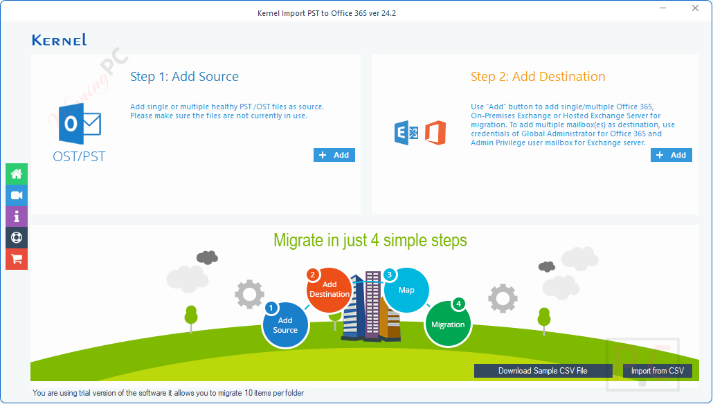 kernel import pst to office 365 main screenshot kernel import pst to office 365 main screenshot