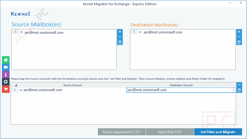 Kernel Migration for Exchange