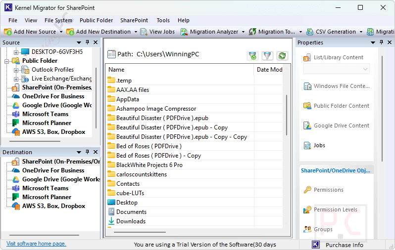 kernel migration for sharepoint main screenshot Kernel Migration for SharePoint