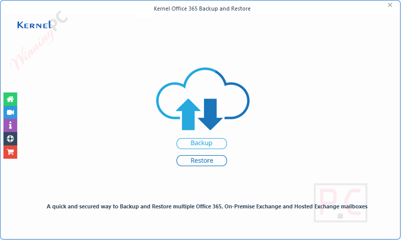 kernel office 365 backup and restore main screenshot Kernel Office 365 Backup and Restore
