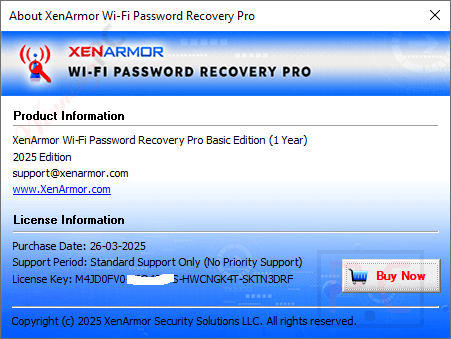license info xenarmor wifi password recovery pro key