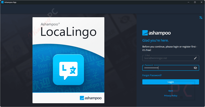 log in ashampoo localingo log in ashampoo localingo