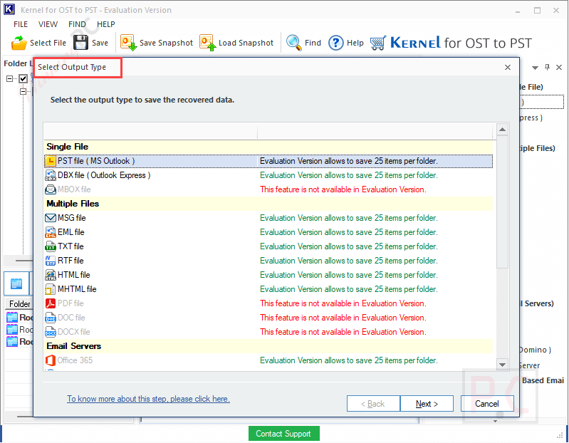 select output type kernel for ost to pst converter select output type kernel for ost to pst converter