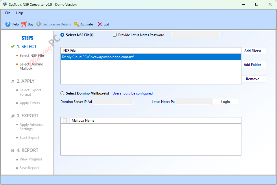 systools nsf converter add nsf file screenshot systools nsf converter add nsf file screenshot