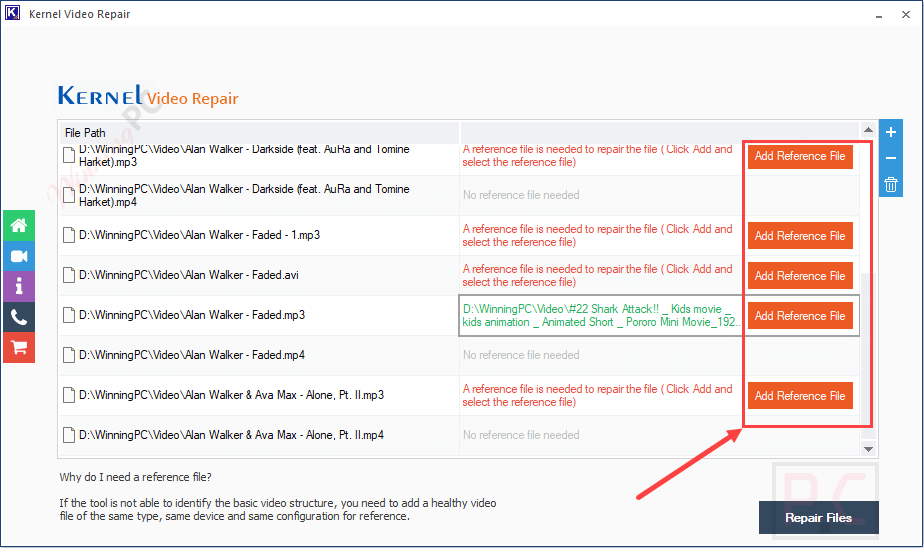 add reference file kernel video repair add reference file kernel video repair