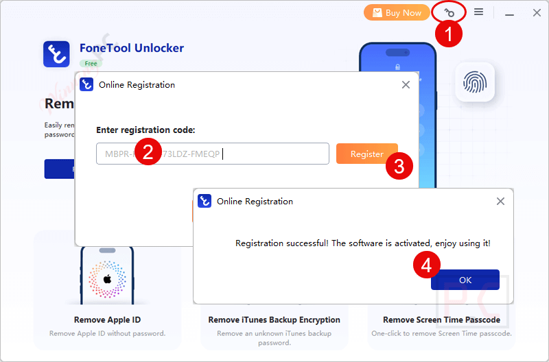fonetool unlocker registration key