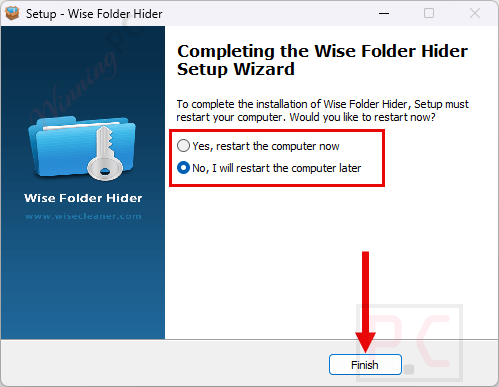 installation wise folder hider pro