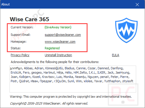 Wise Care 365 PRO 终身授权