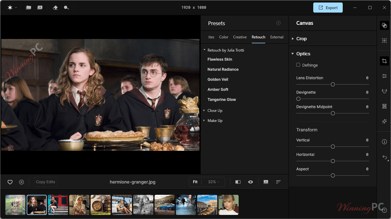 aperty photo editor preset screenshot