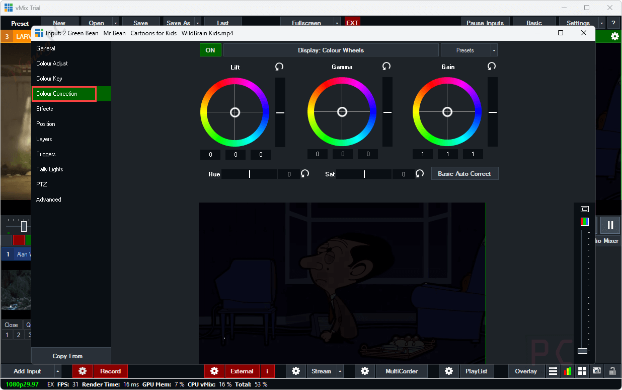 colour correction vmix pro colour correction vmix pro