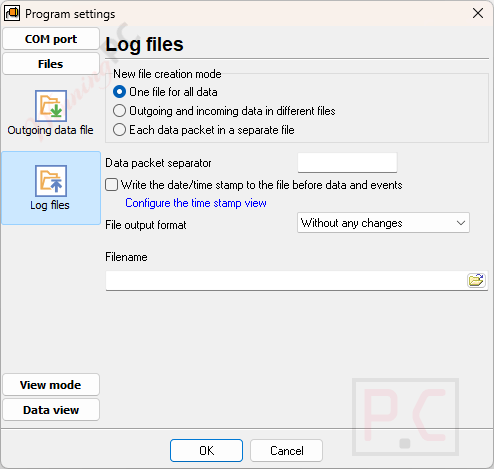 log files advanced serial port monitor