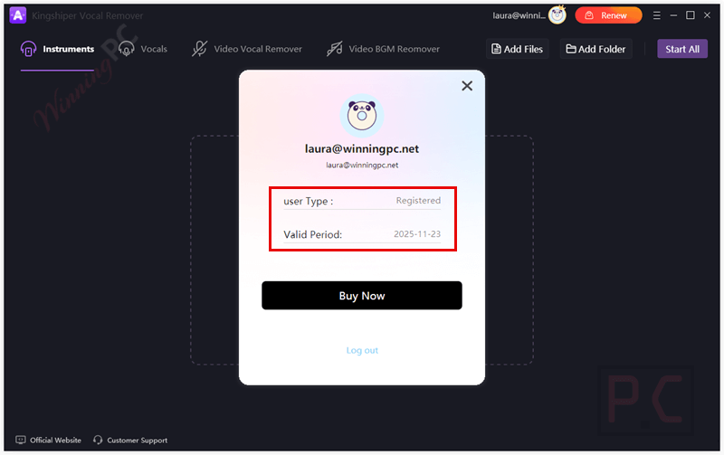 subscription kingshiper vocal remover