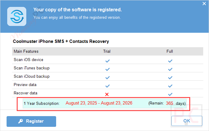 coolmuster iphone sms contacts recovery key free