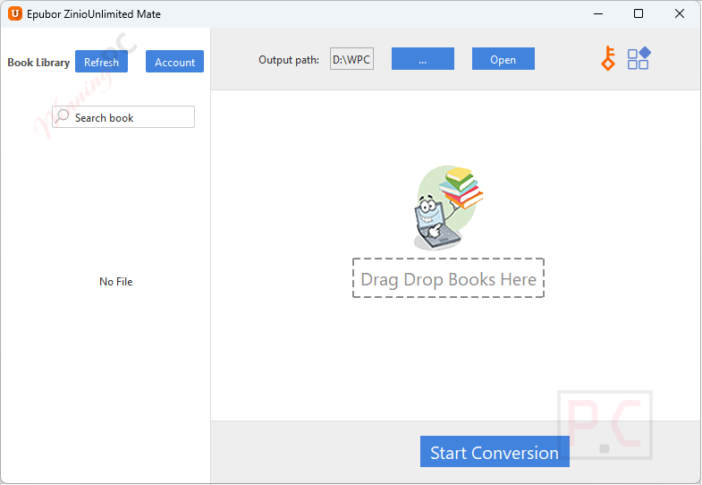 epubor ziniounlimited mate main screenshot Epubor ZinioUnlimited Mate