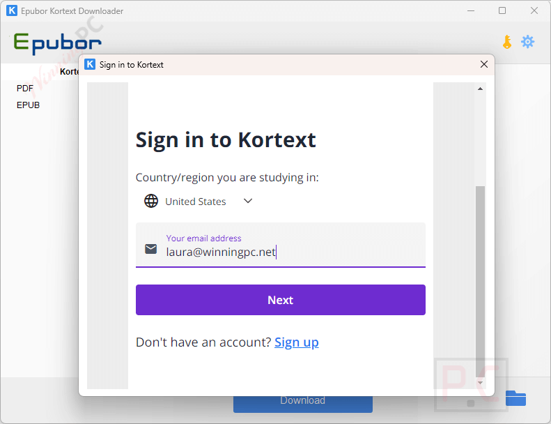 sign in epubor kortext downloader Epubor Kortext Downloader