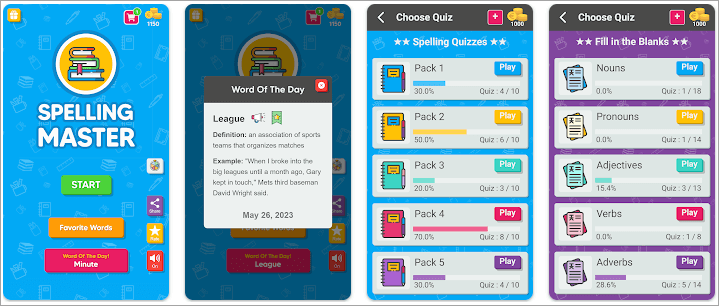 spelling master quiz games