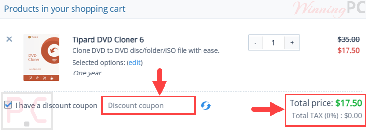 tipard dvd cloner coupon code