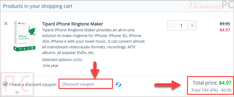 tipard iphone ringtone maker coupon code