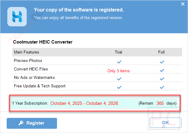 coolmuster heic converter free subscription plan