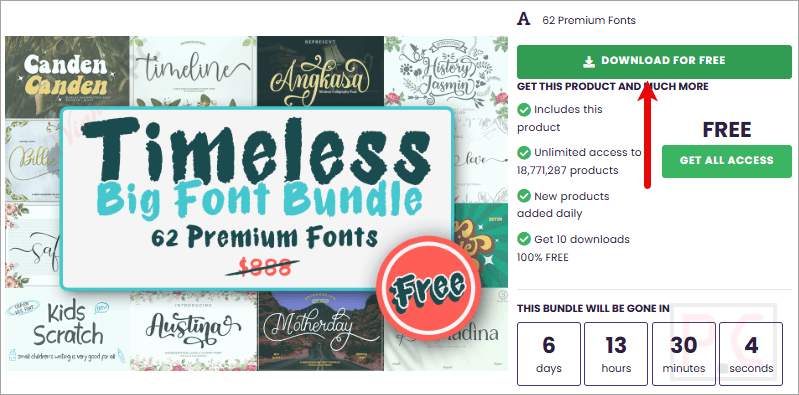 Timeless Big Font Bundle Giveaway Download