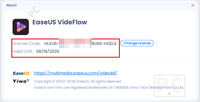 easeus videflow manager license