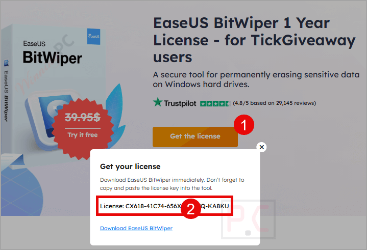 get easeus bitwiper pro code get easeus bitwiper pro code