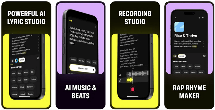 lyric studio rap rhyme maker app giveaway screenshot iOS App Giveaway: Lyric Studio – Rap Rhyme Maker